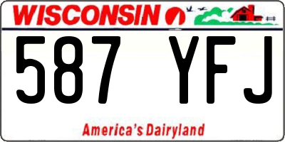 WI license plate 587YFJ