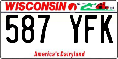 WI license plate 587YFK