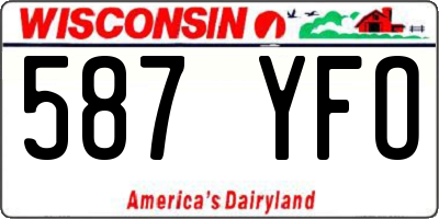 WI license plate 587YFO