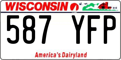 WI license plate 587YFP