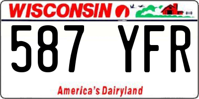 WI license plate 587YFR