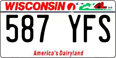 WI license plate 587YFS