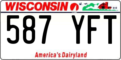 WI license plate 587YFT