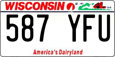 WI license plate 587YFU
