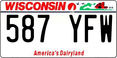 WI license plate 587YFW