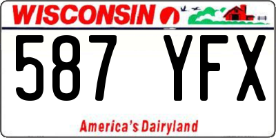 WI license plate 587YFX