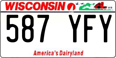 WI license plate 587YFY