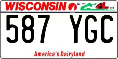 WI license plate 587YGC