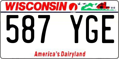 WI license plate 587YGE