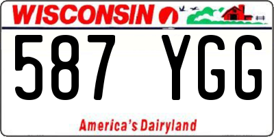 WI license plate 587YGG