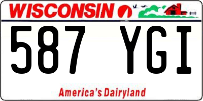 WI license plate 587YGI