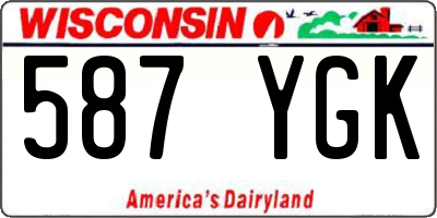 WI license plate 587YGK