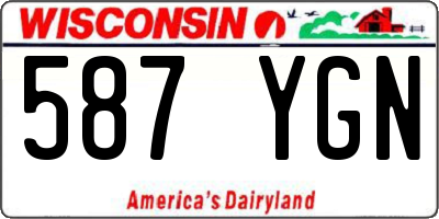 WI license plate 587YGN