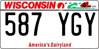 WI license plate 587YGY
