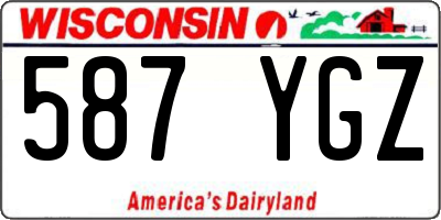 WI license plate 587YGZ