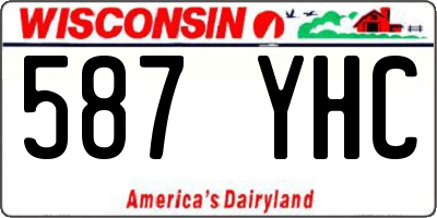 WI license plate 587YHC