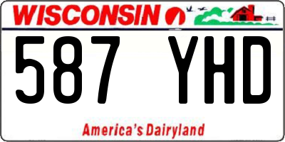 WI license plate 587YHD