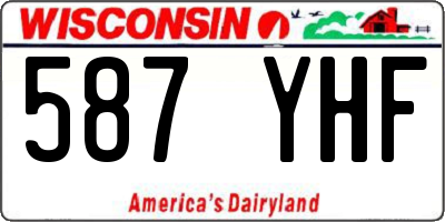 WI license plate 587YHF