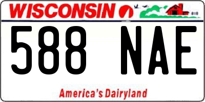 WI license plate 588NAE