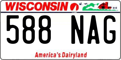 WI license plate 588NAG