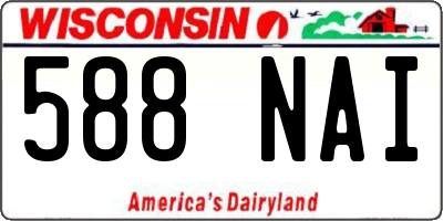 WI license plate 588NAI