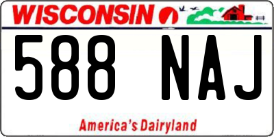 WI license plate 588NAJ