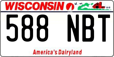WI license plate 588NBT