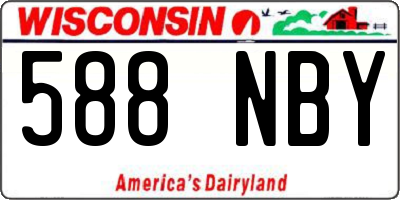 WI license plate 588NBY