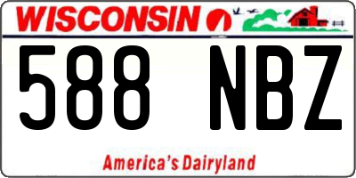 WI license plate 588NBZ