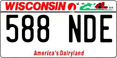 WI license plate 588NDE