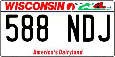WI license plate 588NDJ
