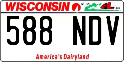 WI license plate 588NDV