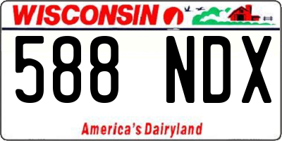 WI license plate 588NDX