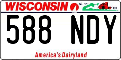 WI license plate 588NDY