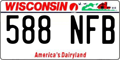 WI license plate 588NFB