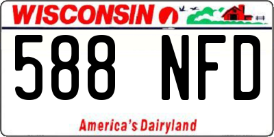 WI license plate 588NFD