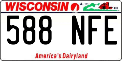 WI license plate 588NFE
