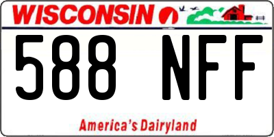 WI license plate 588NFF