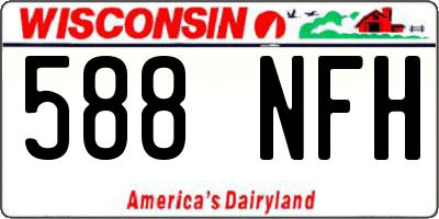 WI license plate 588NFH