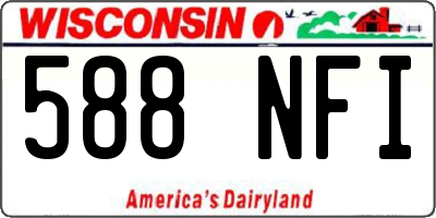 WI license plate 588NFI