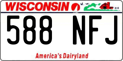 WI license plate 588NFJ