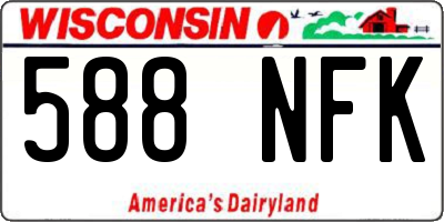 WI license plate 588NFK