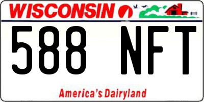 WI license plate 588NFT