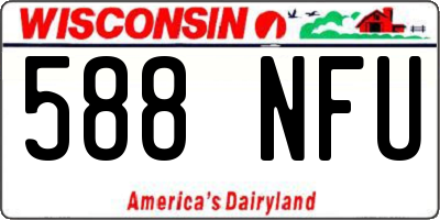 WI license plate 588NFU