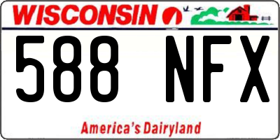 WI license plate 588NFX