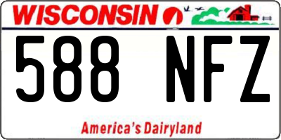WI license plate 588NFZ