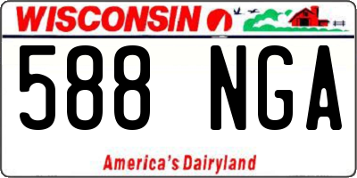 WI license plate 588NGA