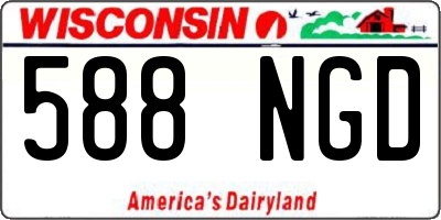 WI license plate 588NGD