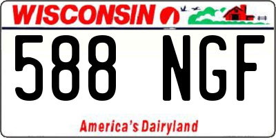 WI license plate 588NGF