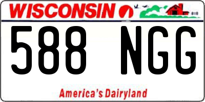 WI license plate 588NGG